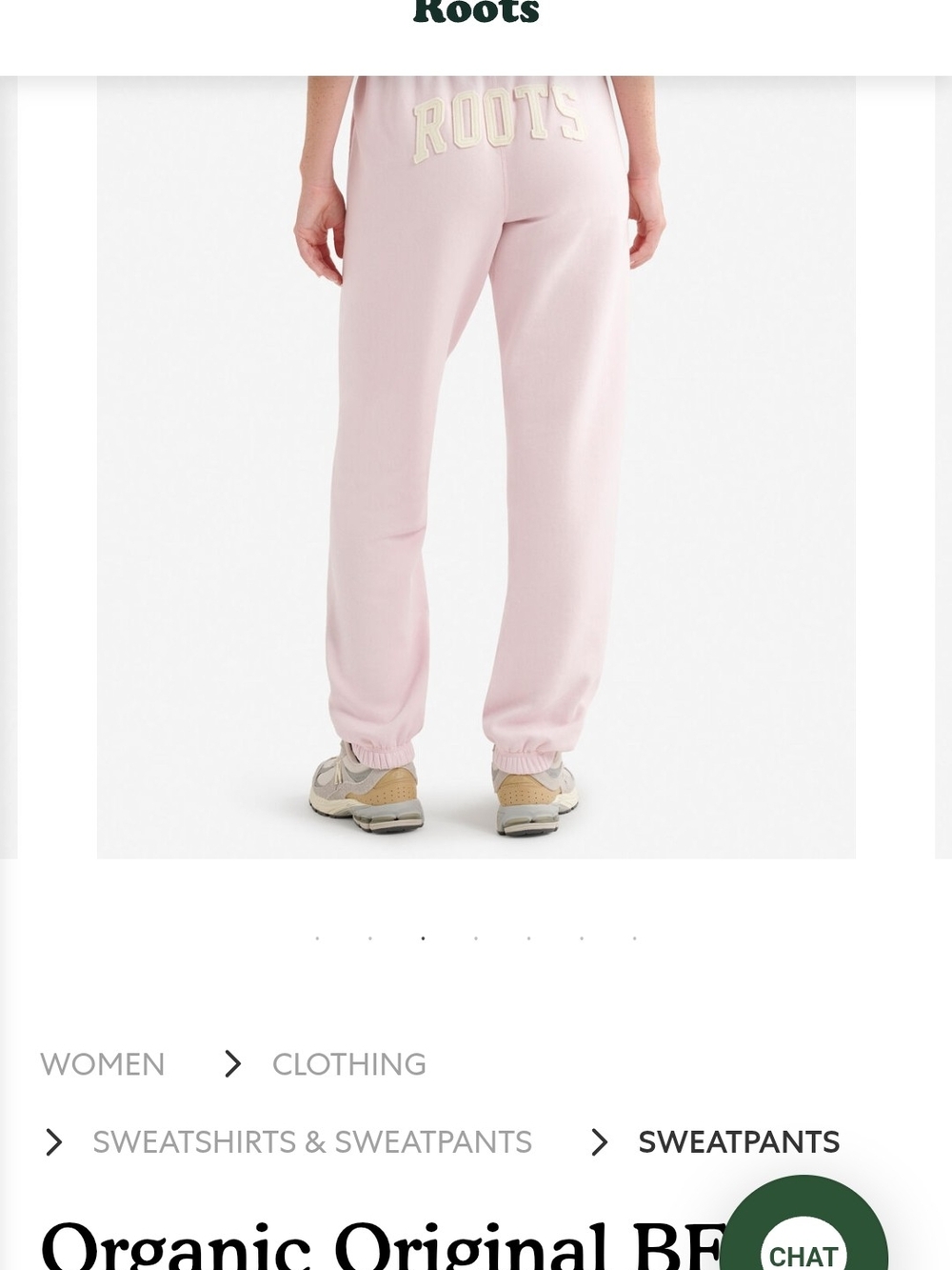 Roots Pink Logo Sweatpants - Picture 3 of 5
